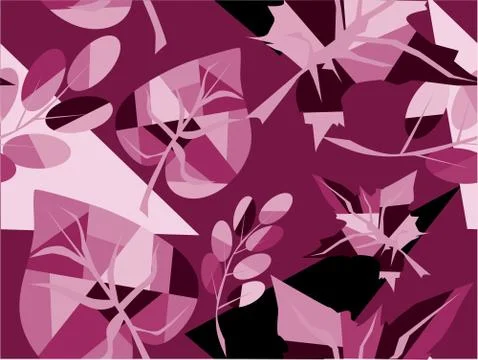 Purple leaf pattern Stock Illustration