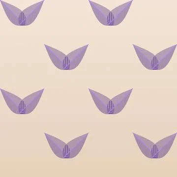 Purple Leaf Pattern Seamless Background, Minimalist Botanical Illustration .. Stock Illustration