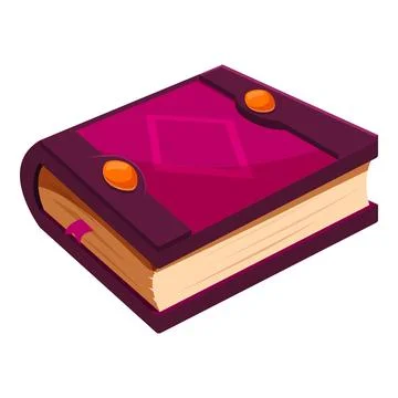 Purple leather bound book with bookmark showing wisdom Ilustração Stock