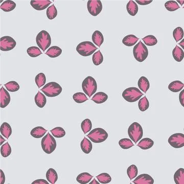 Purple Leaves repeat pattern. Vector seamless pattern. Stock Illustration