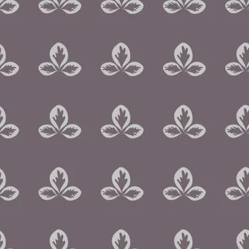 Purple Leaves repeat pattern. Vector seamless pattern. Stock Illustration