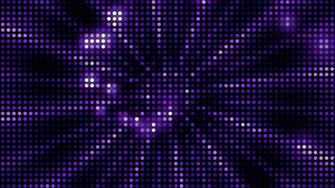 Purple LED Dot Matrix Wall Spiral Rotating Light Motion Background Stock Footage 343627900