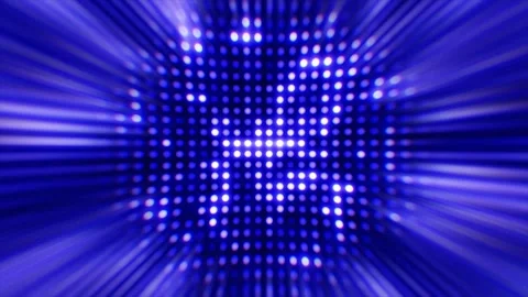 Purple LED glowing matrix with light rays. Dynamic neon party background. Stock Footage 337409926