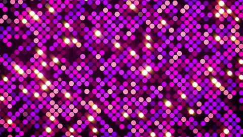 Purple LED-style grid with circular lights. Loop animation. Stock Footage 320615808