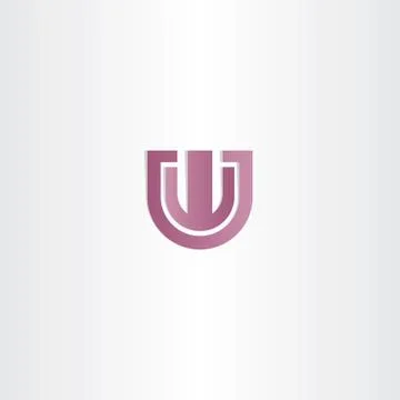 Purple letter w logotype vector design element Stock-Illustration