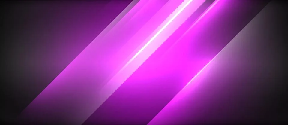 Purple light glows on black backdrop, creating a vibrant contrast Illustrazione stock