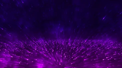 Purple light particles explosion in dark space background Vídeo Stock 332272206