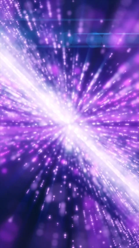 Purple light-speed burst with glowing particles and motion streaks, abstrac.. Stock Footage 328705665
