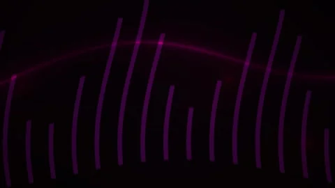 Purple Light Streaks Moving in a Rhythmic Digital Wave Pattern Stock Footage 343754861