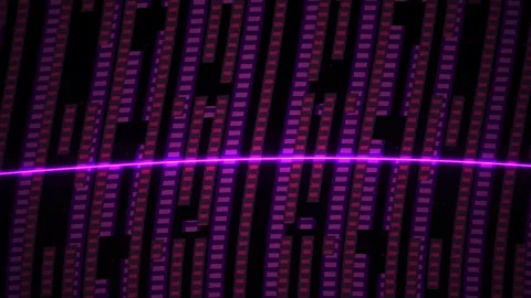 Purple Light Through Binary Code Data. Stock-Footage 335426550
