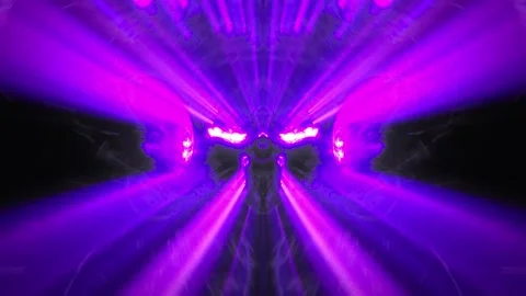 Purple Light Tunnel Beams Stock Footage 326670947