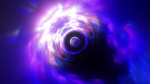 Purple Light Tunnel VJ Loop Stock Footage 329975763