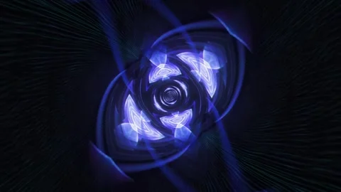 Purple Light Tunnel VJ Loop Stock Footage 329979189