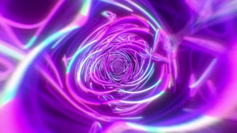 Purple Light Tunnel VJ Loop Stock Footage 329990239