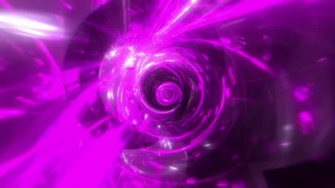 Purple Light Tunnel VJ Loop Stock Footage 329996208