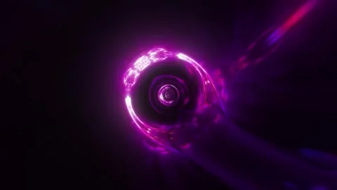 Purple Light Tunnel VJ Loop Stock Footage 330006901