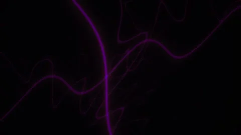Purple Light Waves Moving Fast on Black Background Stock Footage 345373625