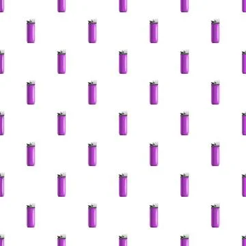 Purple lighters forming seamless pattern on white background Stock Illustration