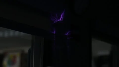 Purple lightning ring Stock Footage 10717682