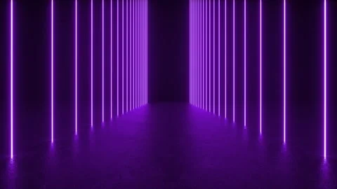 Purple Lights Through Open Door Stock Footage 270429054