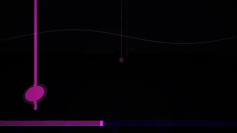 Purple Line Pendulum Wave for Abstract Technology and Science Visualizer Co.. Stock Footage 343755044