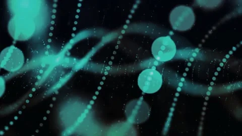 Purple Lines And Circle Shape Light Animation Loop Stock-Footage 230010282