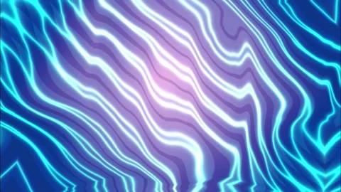 Purple lines wavy surface. Smooth, liquid metal texture. Seamless loop Stock Footage 340910896