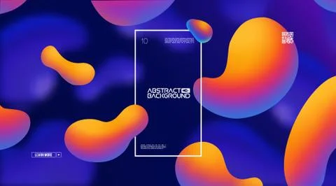 Purple liquid background in 3d style. Graphic fluid gradient vector. Creative Stock Illustration