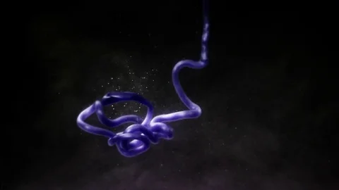 Purple liquid falling into the water Stock Footage 75451739