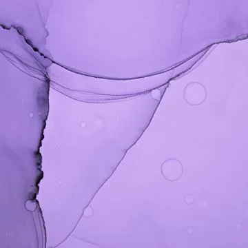 Purple Liquid Paint Waves. Smoke Grey Alcohol Art Stock Illustration