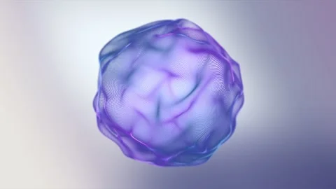 Purple Liquid Sphere Loop. White Background Isolated Orb. Soft Gradient Pla.. Video stock 332622210