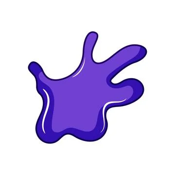 Purple liquid splash abstract blob shape Stock Illustration