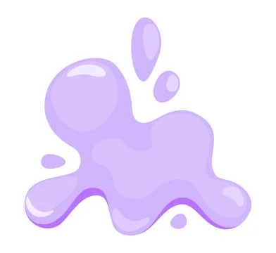 Purple liquid splash flat vector illustration isolated on white background .. Stock Illustration