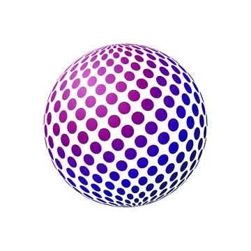 Purple Lit Digital Globe Design Vector with Bright Spotted Patterned Surfac.. Illustrazione stock