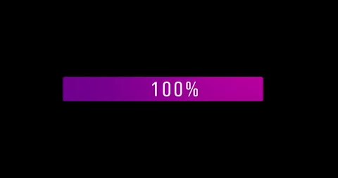 Purple Loading Bar Animation - Progress Indicator Video for Website, App, or UI. Stock Footage 290074154