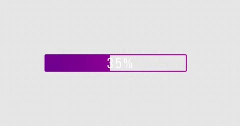 Purple Loading Bar Animation - Progress Indicator Video for Website, App, or UI. Stock Footage 290074197