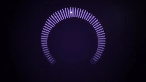 Purple Loading Circle Animation with Glowing Particles on Dark Background Stock Footage 346661761