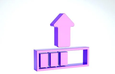 Purple Loading icon isolated on white background. Upload in progress. Progres Ilustración de archivo
