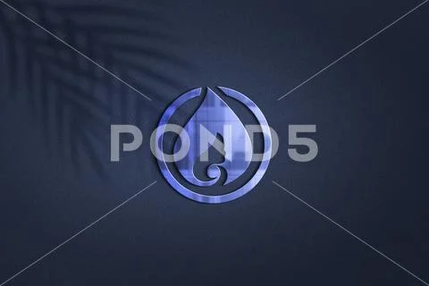 Purple Logo Mockup Graphic PSD Template