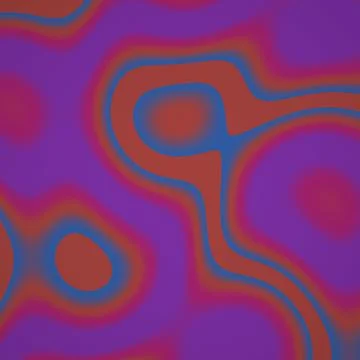 Purple looping forms surround blue and reddish accents in a softly blurred .. Stock Illustration