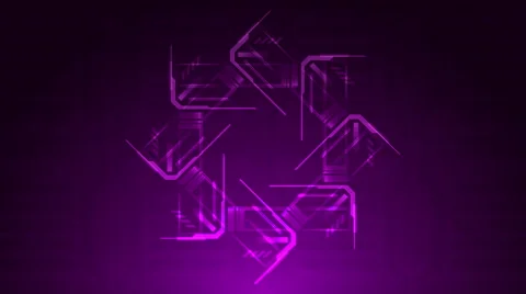 Purple Looping Technical Abstract Array - 4K Resolution Ultra HD Stock Footage 41389496