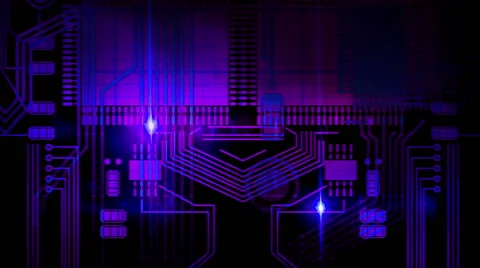 Purple Looping Technical Abstract Concept Stock Footage 41215299