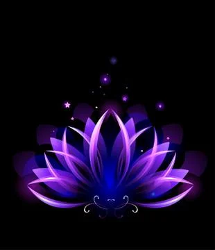 Purple lotus Stock Illustration
