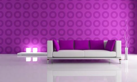 Purple lounge Stock Illustration
