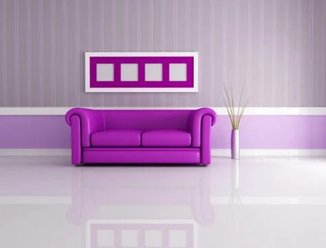 Purple lounge Stock Illustration