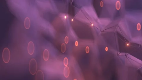 Purple low poly background seamless loop 3D render animation Stock Footage 164202139