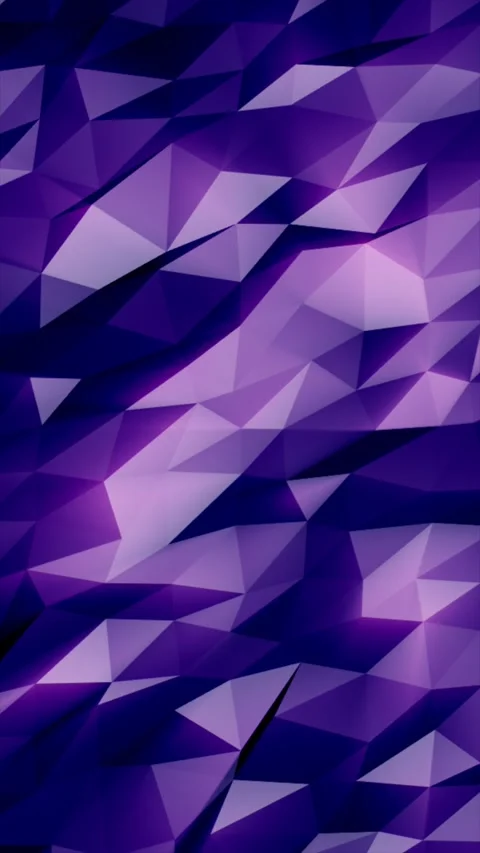 Purple low-poly geometric surface with faceted triangular shapes, creating .. Stock Footage 334750838