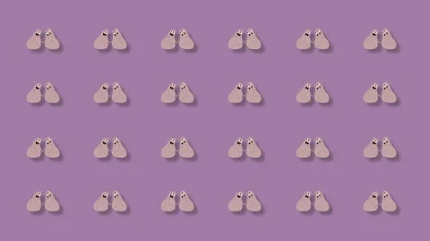 Purple lungs icon background design  4k video. 库存影片 145642303