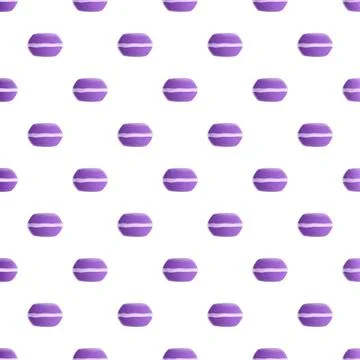 Purple macarons creating a sweet repeating pattern イラスト素材
