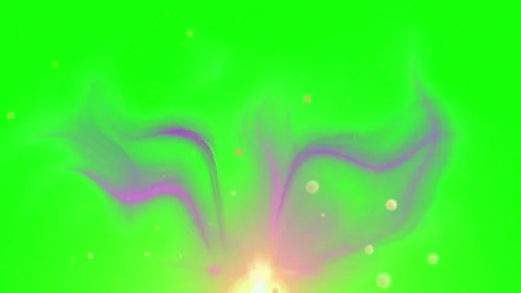 Purple magic smoke on green screen. Abstract mystical fog effect with floating Stock Footage 340714588